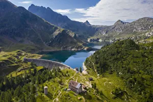 Pass Prints: Laghi Gemelli, the dam and its refuge. Branzi, Val Brembana, Alpi Orobie, Bergamo