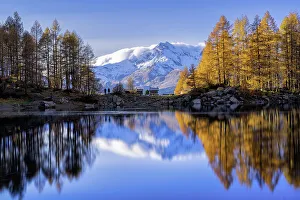 Madesimo Prints: Lago Azzurro at sunset, in autumnSpluga Valley