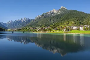 Auronzo Prints: Lago di Auronzo with Dolomites, Auronzo, Belluno, Italy