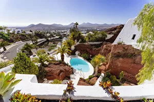 Images Dated 26th February 2020: Lagomar house museum, Lanzarote, Canary Islands. Panoramic view from the terrace