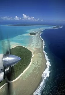 Aeroplane Gallery: Lagoon and beach, Aitutaki, Cook Islands