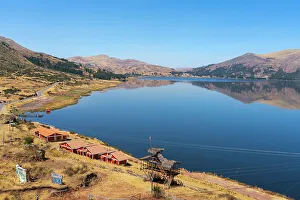 Cuzco Region Prints: Laguna Pomacanchi near Acomayo, Acomayo Province, Cusco Region, Peru