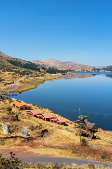 Cuzco Region Prints: Laguna Pomacanchi near Acomayo, Acomayo Province, Cusco Region, Peru