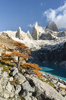 Andes Collection: Laguna Sucia in autumn, with Fitz Roy in the background