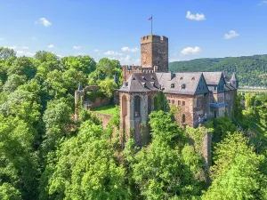 Rhein Prints: Lahneck Castle, Lahnstein, Rhine Valley, Rhineland-Palatinate, Germany