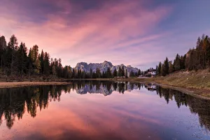 Lake Antorno at Sunrise, Dolomites, Italy