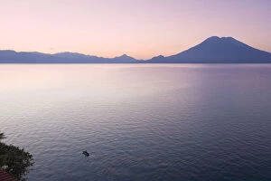 Images Dated 16th April 2008: Lake Atitlan and Volcano San Pedro, Guatemala
