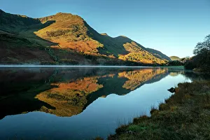Lake Buttermere at dawn, Lake District, Cumbria, England, UK