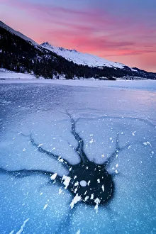 Polar Climate Prints: Lake Champfer, Graubunden canton, Engadine, Switzerland