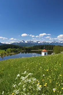 Bavarian Prints: Lake Hegradtsrieder See, Allgaeu, Bavaria, Germany