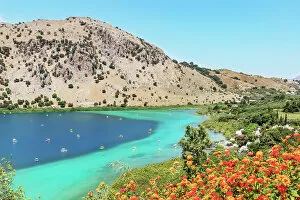 Images Dated 1st September 2022: Lake Kournas, Georgioupolis, Chania, Crete, Greek Islands, Greece