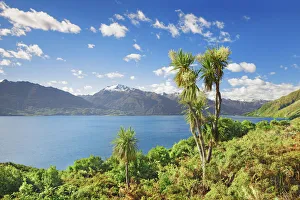 Southern Alps Prints: Lake landscape at Lake Wanaka - New Zealand, South Island, Otago, Queenstown Lakes