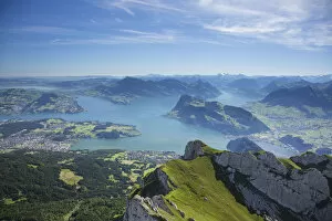 Images Dated 29th July 2014: Lake Luzurn from Pilatus, Luzern Canton, Switzerland