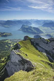Images Dated 29th July 2014: Lake Luzurn from Pilatus, Luzern Canton, Switzerland