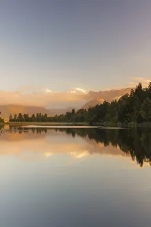 Lake Matheson and the Southern Alps, West Coast, South Island, New Zealand