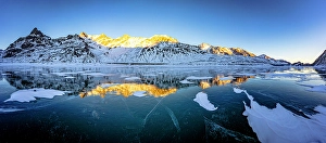 Mountain Peak Prints: Lake Montespluga at sunset, Madesimo, Valtellina, Lombardy, Italy