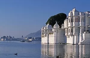 The Lake Palace Hotel appears to float on Lake Pichola