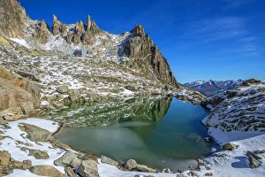 Kanton Uri Prints: Lake Sidelen with Sidelen mountain hut, Uri, Switzerland