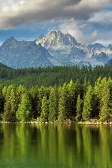 Slovakian Prints: Lake Strbske with High Tatra mountains behind, Strbske Pleso, Presov, Slovakia
