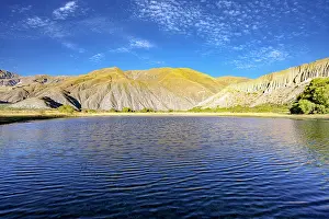Jujuy Prints: Lake surrounding mountains, Tumbaya, Jujuy, Argentina