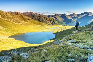 Admiring Prints: Lake Trenta at sunrise Europe, Italy, Trentino, Non valley, Bresimo