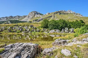 Montenegran Prints: Lake Valovito Jezero near Sedlo pass, Durmitor National Park, Zabljak, Montenegro