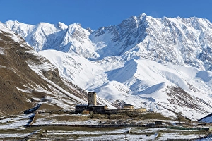 Virgin Mary Prints: Lamaria church & monastery, Ushguli, Upper Svaneti (Zemo Svaneti), Georgia