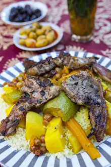 Images Dated 2nd August 2012: Lamb Cous Cous, The Medina, Fes, Morocco