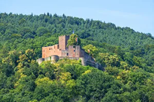 Schlob Prints: Landeck Castle, Klingenmunster, Deutsche Weinstrasze, Rhineland-Palatinate, Germany