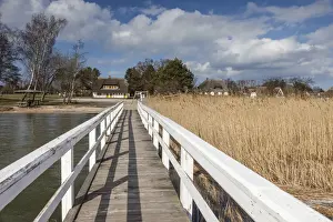 Wieck Am Darss Prints: Landing jetty in Wieck am Darss, Mecklenburg-Western Pomerania, Northern Germany, Germany