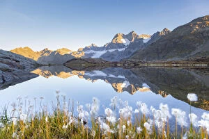 Peaks Gallery: Landscape of an alpine lake during summer in italian Alps mountains