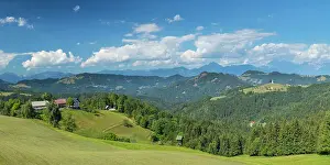 Skofja Loka Prints: Landscape with the church of Saint Thomas (Sveti Tomaz) near Skofja Loka
