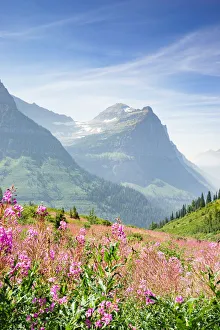 Usa National Park Prints: Landscape along Going to the Sun Road, Glacier National Park, Montana, USA