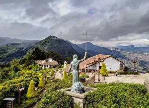 Candelaria Prints: Landscape of Monserrate Mountain, Bogota, Capital District, Colombia