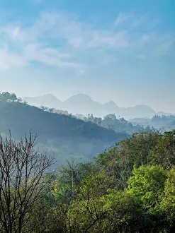 Lanquin Prints: Landscape of the mountains around Semuc Champey