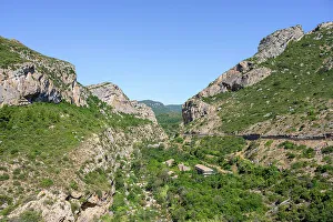 Occitanie Prints: Landscape near Tuchan, Aude, Languedoc-Roussillon, Occitanie, France
