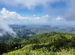 Santiago De Cuba Prints: Landscape seen from La Gran Piedra, Santiago de Cuba Province, Cuba