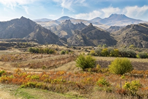Armenia Prints: Landscape of Southern Armenia in the autumn, Armenia