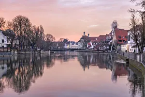 Landshut at sunrise Europe, Germany, Bavaria, Landshut