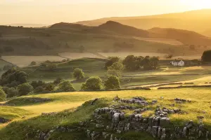 Langcliffe Scar and Ribblesdale, Yorkshire Dales National Park, North Yorkshire, England