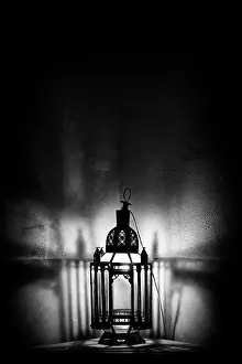 Marrakech Prints: Lantern in a Riad (traditional house), Marrakech, Morocco