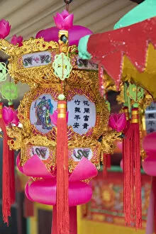 Shrine Collection: Lantern in shrine, Soho, Central, Hong Kong Island, Hong Kong, China
