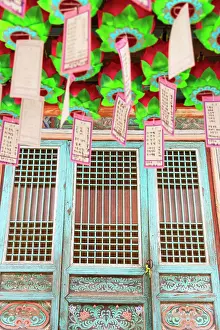 Religious Architecture Prints: Lanterns at Bulguksa Temple (UNESCO World Heritage Site), Gyeongju, South Korea