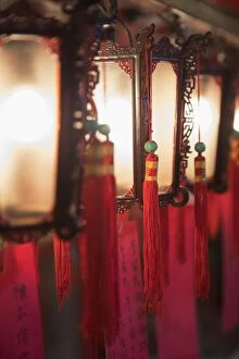 Cantonese Collection: Lanterns at Man Mo Temple, Sheung Wan, Hong Kong Island, Hong Kong, China