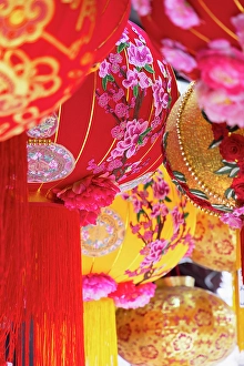 Kuala Lumpur Prints: Lanterns in shop, Chinatown, Kuala Lumpur, Selangor, Malaysia