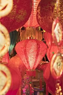 Lanterns in shop, Chinatown, Singapore
