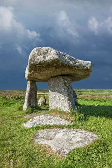 Megalithic Prints: Lanyon Quoit megalithic formation, Penwith Peninsula, Cornwall, England