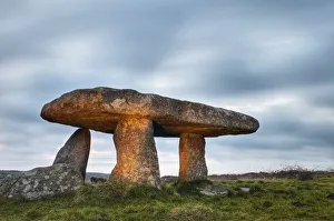 Burial Chamber Prints: Lanyon Quoit, Stone Dolmen, Madron, Cornwall, England