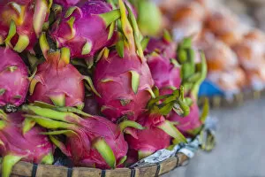 Images Dated 6th September 2018: Laos, Luang Prabang, morning market, dragon fruit