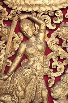 Laos Gallery: Laos, Luang Prabang (UNESCO Site), Temple Detail